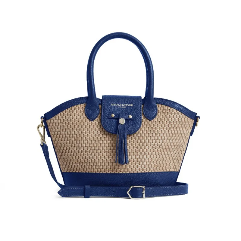 Fairfax & Favor Mini Windsor Basket Ladies Handbag - Porto Blue