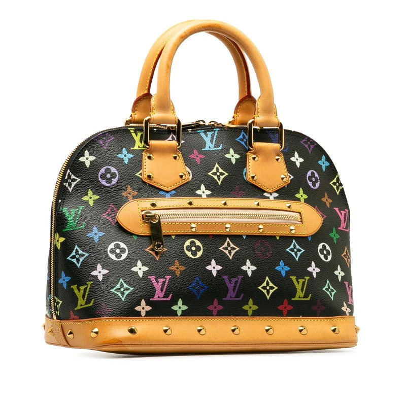 Louis Vuitton Monogram Multicolor M92646 Handbag PVC/Ledger Noir Black