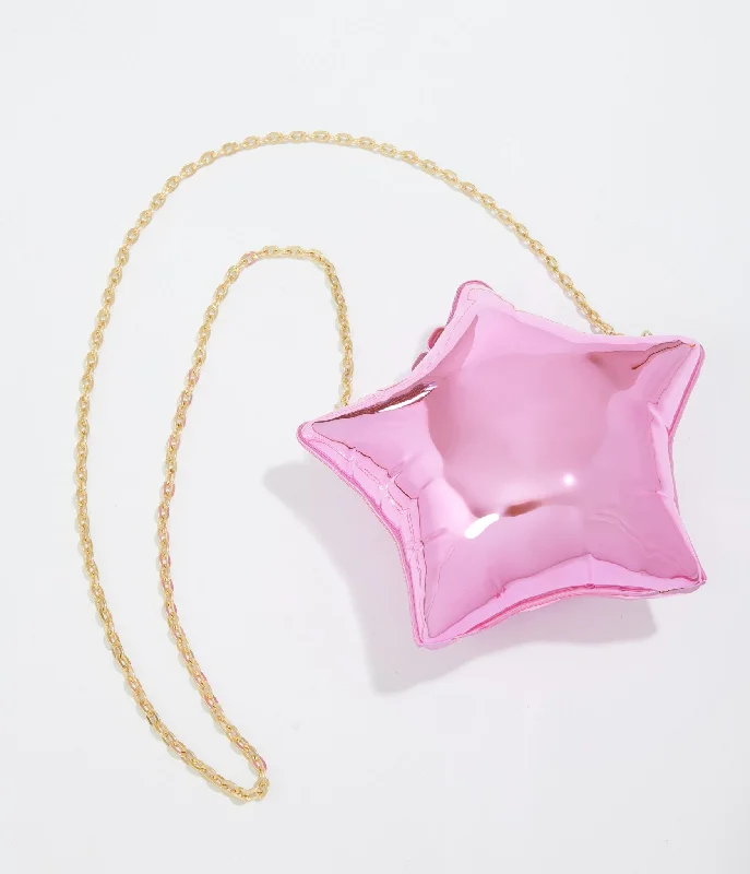 Pink Acrylic Star Shaped Balloon Crossbody Bag