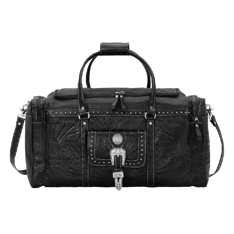 Retro Romance Zip Around Rodeo Duffel Bag Black