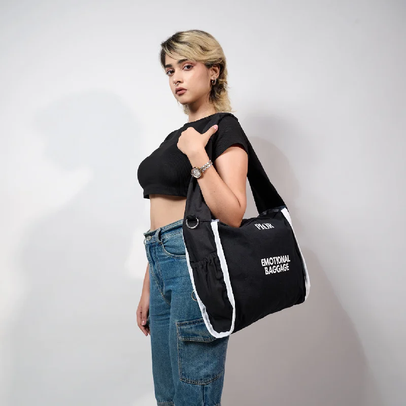 Black Shoulder Tote Bag