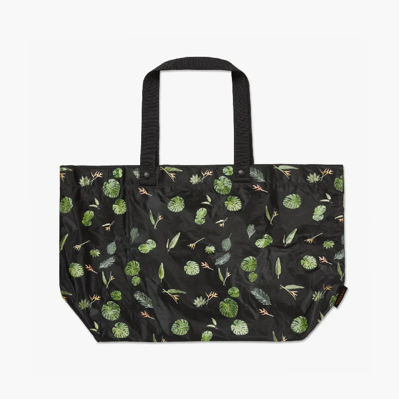 The Del Mar Packable Tote Large - Tyvek - Leaf Print