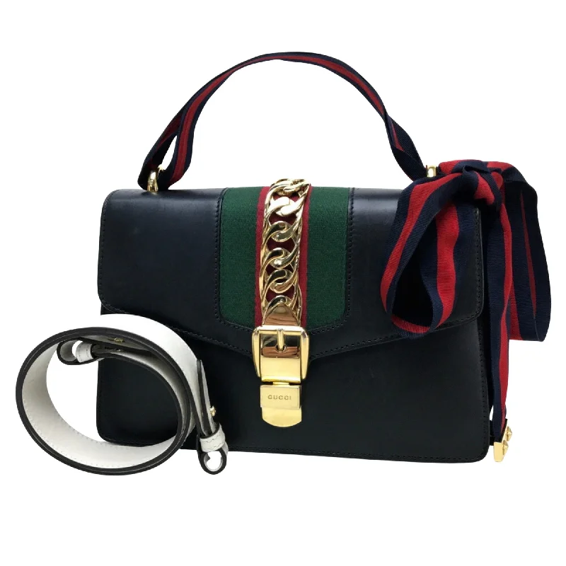 Gucci Sylvie  Leather Shoulder Bag (Pre-Owned)