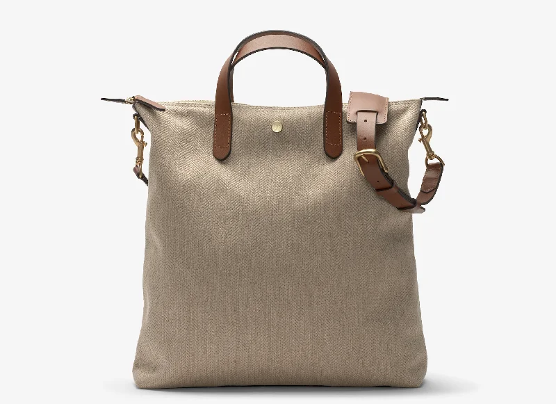 M/S Shopper – Grand Herringbone/Cuoio