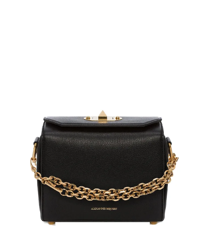 Box Bag 19 Grained, Black/Gold