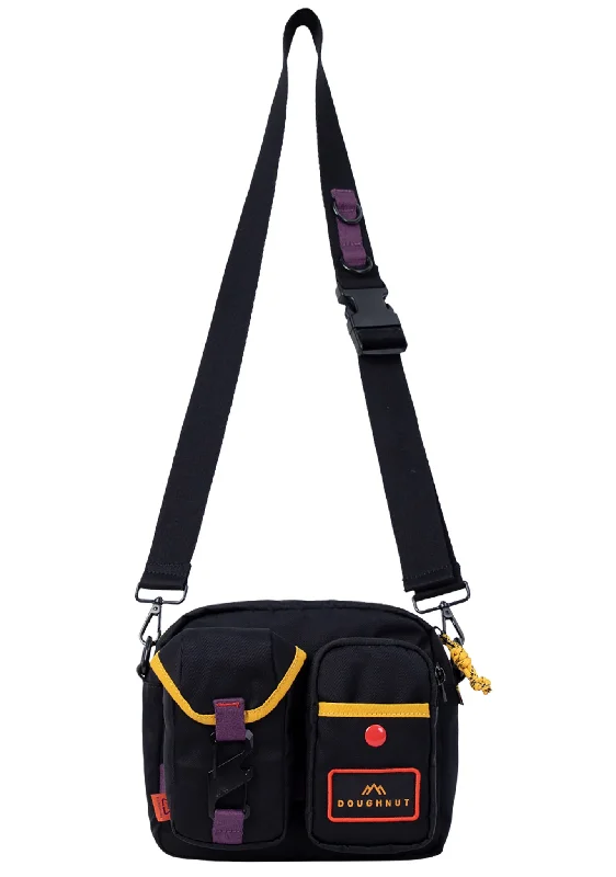 Happy Camper Series Binocular Crossbody Bag in Black