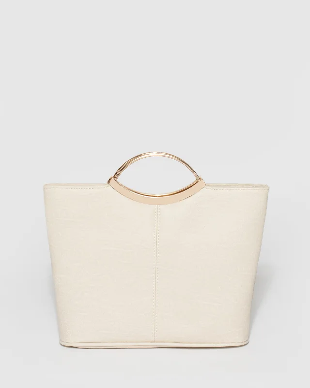 Ivory And Gold Jessie Clutch Bag