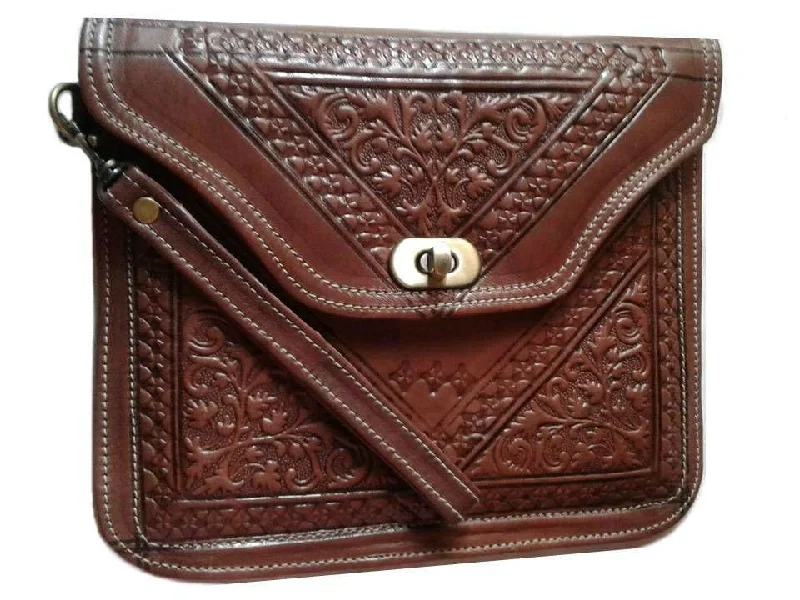 Kharrazine Square Clutch - Brown