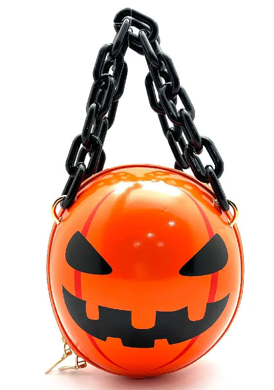 Trick or Treat Pumpkin Jack O'Lantern Crossbody Bag