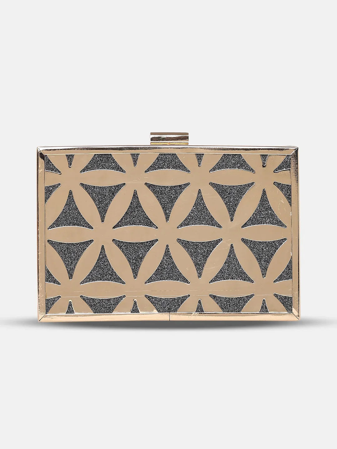 Caprese Party Junie Box Clutch Small Gunmetal