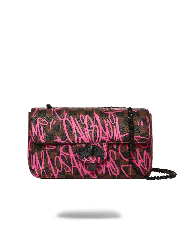 Sprayground Bag SHARKS IN NEW YORK CLUTCH BAG   Fuchsia