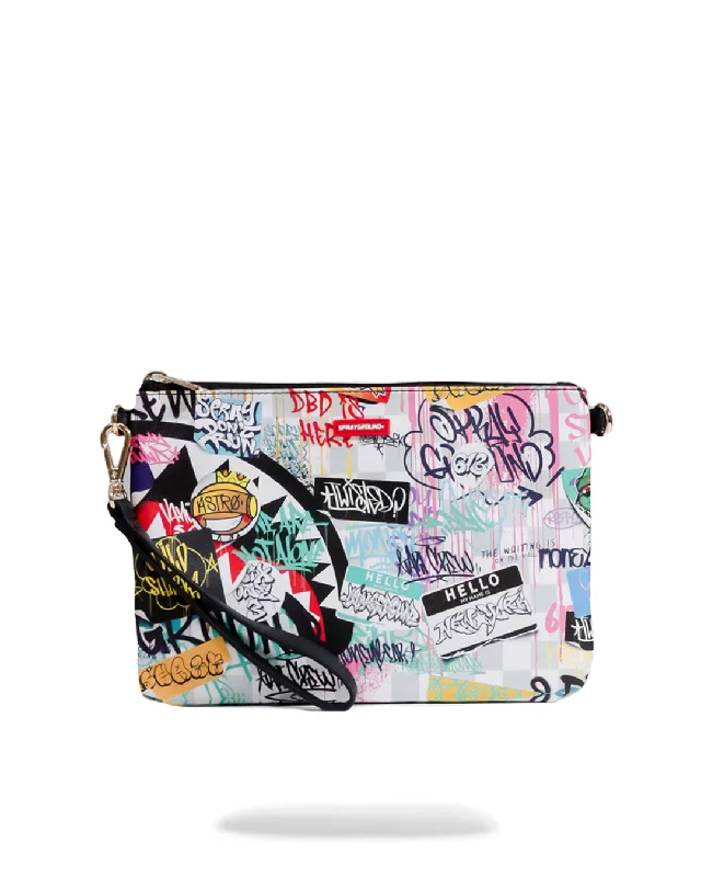 Sprayground Bag SIP THE RIZZ CREAM CROSS CLUTCH STRAP